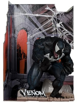 McFarlane Toys - Marvel Venom Sammlerstück im Maßstab 1:10 mit Szene (The Amazing Spider-Man #316) | Marvel Sammelfigur 17,8 cm (7 Zoll), Maßstab 1/10, Posierte Szene – Venom (The Amazing Spider-Man #316)