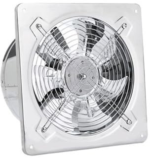 Ventilatore di scarico comfort Aspiratore da cucina in acciaio inossidabile Cappa aspirante for uso domestico Forte aspiratore for finestra Ventilatore for bagno Adatto per case cucine bagni ecc(10inc