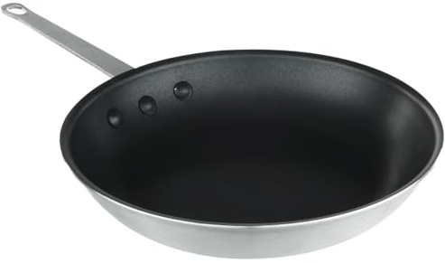 Chef Approved 10 Non-Stick Fry Pan | Fry Sauté Steak Pan Skillet with Firm Grip Riveted Handle for Kitchen Restaurant Diner Catering | Gas Oven Ceramic Cooktop Compatible | Hand Wash Only, Aluminum