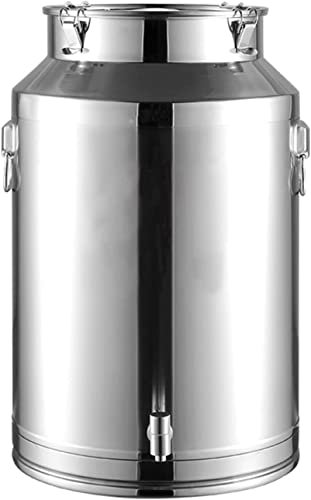 Lechera de pequeña Capacidad con Grifo, Cubo de Acero Inoxidable 304 para Transporte de Leche, Jarra de Agua, Cubo para Vino, Barril de Aceite, Bote para té con Tapa sellada, Almacenamiento