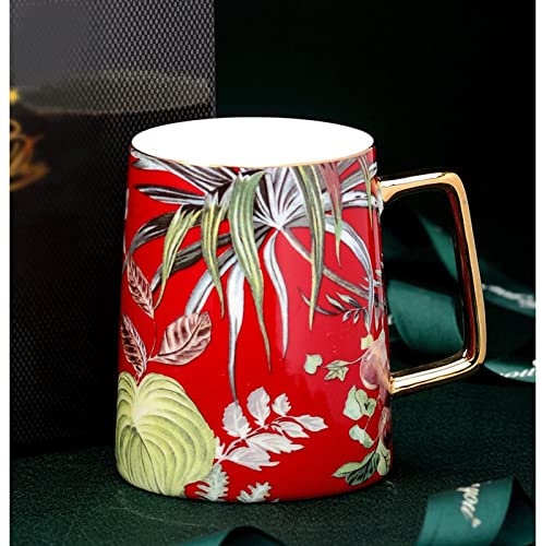 Tazza da tè in porcellana Bone China, tazza da colazione in ceramica pastorale per la casa, tazza da latte creativa, capacità di caffè spento, design in porcellana Bone China.