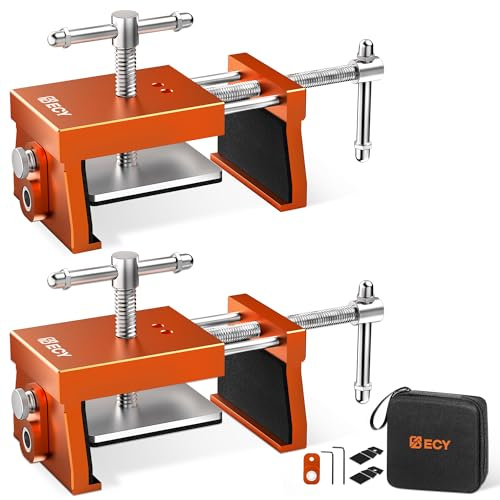 ECY Cabinet Clamps 2 Pack - Cabinet Face Frame Alignment Tool，Anodized Aluminum Alloy, Professional Installation Clamps for Woodworking & DIY Projects​