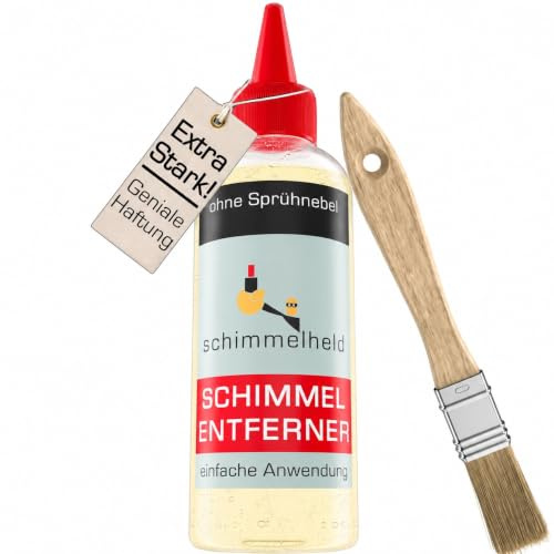 Schimmelentferner Gel mit Sofortwirkung, ohne schädlichen Sprühnebel! Lange Einwirkzeit für Tiefenreinigung, Schimmelentferner Wand, Bad, Küche, Fugen, Waschmaschine (100ml)