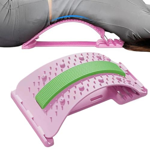 Vesidoloy Unterer Rücken Strecker 3 Stufen Verstellbar - Rückenstrecker Board - Rutschfester Massagegerät Wirbelsäulenkorrektor Für Muskelerholung Fitness Männer Frauen Workout Zu Hause Schlaf