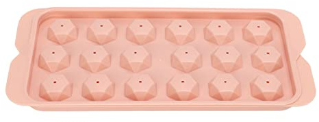 Bandeja para Cubitos de Hielo, Molde de Hielo con Tapa, Material PP Alimentario, Diseño Fácil Desmoldeo - Seguro y Duradero, Cubitos Transparentes, Ideal para Refrigerador y (Diamante estilo 18