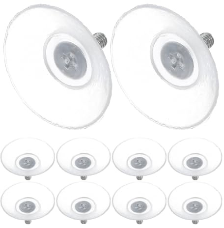 Ciieeo 20 Stück Transparente Saugnäpfe mit Schrauben M4x8 Abnehmbare Saugnapfhaken aus Pvc für Glastische und Fenster Langlebige Wandhaken zur Aufbewahrung und Dekoration