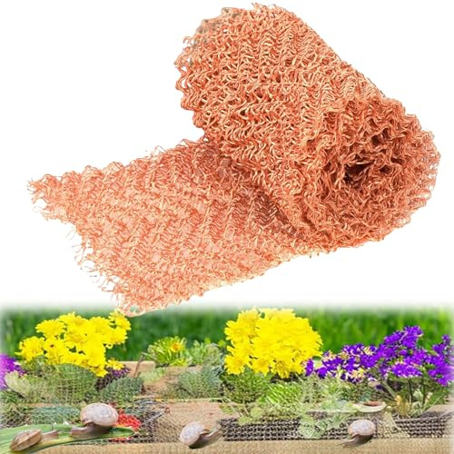 XZHDNLY Schneckenschutz- Kupferband Gegen Schneckenkante Hochbeet, Kupferdraht Gegen Schnecken 12,7 cm x 6 m & 10 m, Kupfernetz Zaun Anti Nacktschnecken Abwehr Für Garten, Hochbeet & Pflanzkübel (6M)