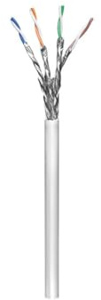 Goobay 93953 100 Meter Rolle CAT 6 Netzwerkkabel, S/FTP (PiMF), Grau - CCA Kupfergemisch, AWG 26/7 (Stranded)