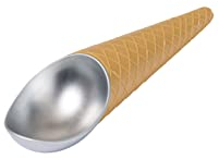 Dexam 17891067 Ice Cream Cone 'Waffle' Scoop, Zinc, White