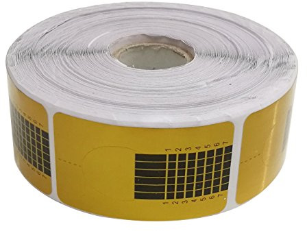 Crisnails® Moldes Guías Pegatinas Formas Para Manicura Uñas Tips Extenciones 500pcs (Normal Dorado)