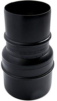 Riduzione D. 100 maschio - 80 masschio, smaltato verniciato 600 gradi smaltato 600 gradi stufa pellet tubo nero CE Made in Italy