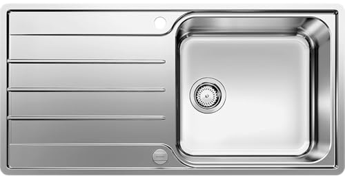 BLANCO LEMIS XL 6 S-IF | Edelstahl | [100x50x21,4 cm] | für 60 cm breite Unterschränke | Einbauart: Einbau von Oben & Flächenbündig | reversibel