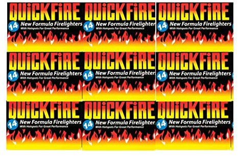 Quickfire Fire Lighters Firelighters Bulk Pack Hotspots Burners BBQ COAL LIGHTERS WOOD BURNERS (9)