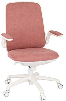 grospol Jugend- und Kinder-Drehstuhl Easy White, max. Belastung bis 150 kg, höhenverstellbar von 4 0 bis 50 cm, verstellbare Lordosenstütze, umklappbare Armlehnen, Wippmechanik bis 17