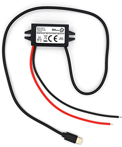 Bauer Electronics | DC DC 8V-32V à 5V Convertisseur de tension USB type C 3A 15W | 12V 5V Convertisseur converter adaptateur secteur | 24V à 5V | 12V USB alimentation transformateur stepdown buck