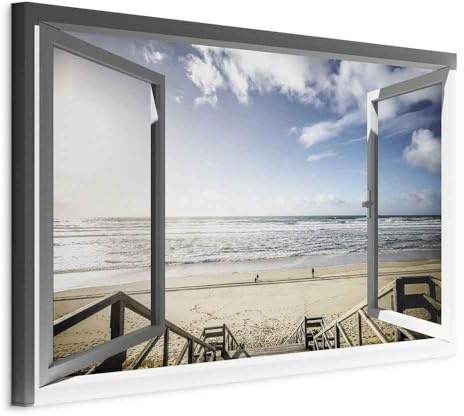 murando - Panneau Acoustique Mural, Tableau Décoration Plage Nature 120x80 | Mousse Acoustique - 2,6 cm, Réduit les échos le salon, Décoration Murale Moderne 2-en-1, Toile tendue sur châssis en Bois