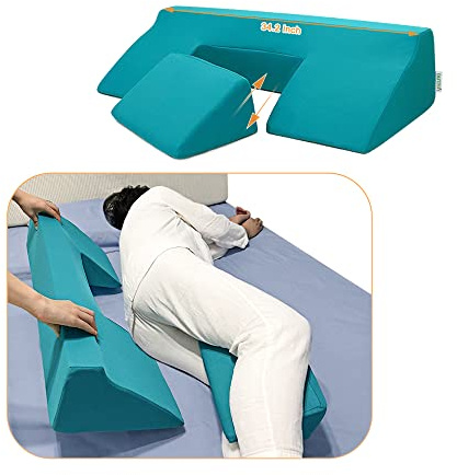 Bedsore Turning Wedge Pillow Side Sleeping Body Positioning Anti Bed Sores Treatment Bedridden Elderly Patient Foam Cushion Prevent Pressure Ulcer Incline Wedge Medical Nursing Care After Surgery