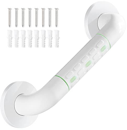 Barre D'appui WC, Barres D'appui de Salle de Bain avec Antidérapante, Poignée de Acier Inox, de Maintien Douche avec Cercles lumineux-avec Bride de Recouvrement,30 CM modunful