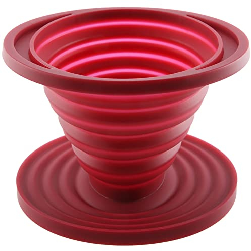 Geieold Camp Pliable Versant sur Le Compte-Gouttes à café pour Camp, Porte-Filtre à café en Silicone réutilisable pour la Cuisine à