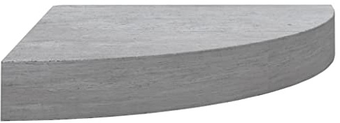 vidaXL Mensola Angolare Grigio Cemento 25x25x3,8 cm in MDF