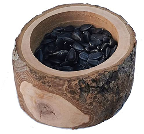 TANOMA Apple Wood Feeding Bowl for Small Animals, Food Dish for Guinea Pig, Chinchilla, Parrots