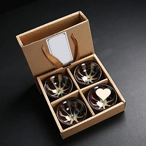 Juego De 4/6 Tazas De Té Chinas, Tazas De Té De Cerámica, Taza De Café De Cerámica, Diseño Sin Asa, Taza De Café, Taza Con Diseño Moderno, Colores Únicos Para Oficina En Casa ( Color : D , Size : 6pcs