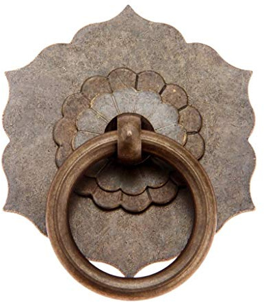 DUNSBY Türklopfer 35mm Antike Möbel Jahrgang Kupfer Beschläge Türgriff Ziehen Auswerferdruckring Klassische Hexagon Klopfer Griff (Color : A)