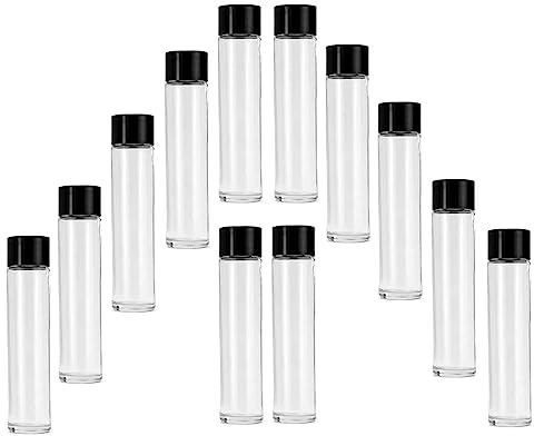 Swan 12 Bottiglie in Vetro Forma a Tubo Modello Kefass con Tappo a Vite 750 ML Ideali per Ristoranti, Casa, Campeggio