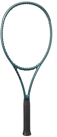 Wilson Blade 98 (18x20) V9 Strung Performance Tennis Racket - Grip Size 1-4 1/8, Strung with Sensation 16 Natural at Mid Range Tension