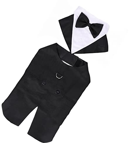 Sosoport Hunde- Mit Fliege Für Hochzeiten Und Besondere Anlässe Verstellbar Aus Atmungsaktivem Material Bequem Für Kleine Und Mittelgroße Hunde Elegantes Outfit Für Partys Und