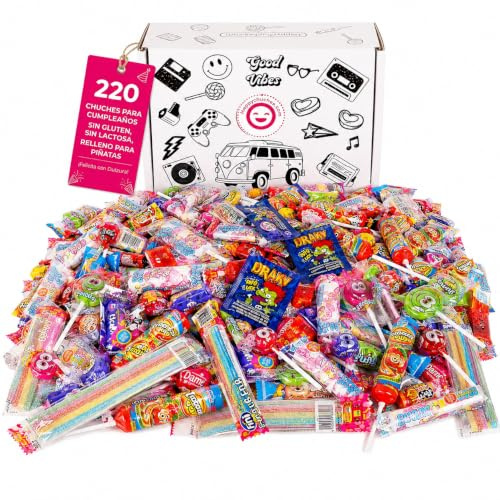 220 Chuches Relleno Piñata Cumpleaños Surtido Golosinas Infantil Fiesta | Ideal para llenar cucuruchos, sabores y colores variados, perfecto para repartir en celebraciones, comuniones y bautizos