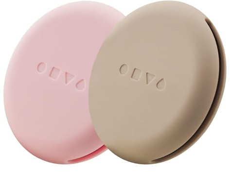 ZXCHOME 2 Pcs Étui Houpette Maquillage, Porte Bouffées en Silicone, Boîte en Coton, Support Beauty Blender Voyage, Protège de Houpette