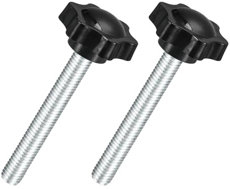 QUARKZMAN 2 Stück M10 x 70mm Sterngriffe, Kunststoff-Sechskant-Klemmknopf Sterngriffschraube Handfest Ersatzknopf für Sonnenschirmständer Werkzeugmaschinen Möbelgriff,Elektronische Geräte