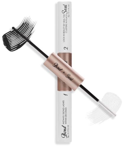 EONFAVE Wimpernkleber, 2in1 Bond & Seal für Cluster Lashes, Komfortabel Wimpernkleber Dauerhaft, Wasserfest Lash Glue, 48-72 Stunden Kleber für Wimpernverlängerung, Geeignet für Empfindliche Augen