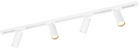 Ledvion - LED Track Lighting 1M + 4 Rail Spots (White, Dimmable, GU10 Fitting), 1-Phase Rail Fixture, Track Lighting Fixture, Rail Spot Fixture