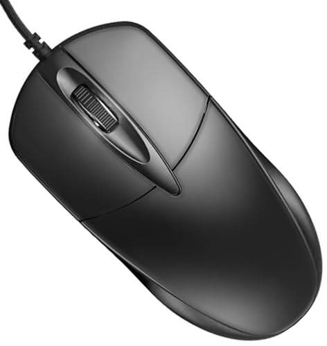 Wired Computer Mouse, USB Wired Optical Mouse for Home and Office, 1000 DPI Precision, Optical Tracking, Easy-to-Use Buttons, Scroll Wheel, Wired Mouse Compatible with Laptops, PCs and MacOS
