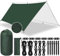 TEWWCEO Toldo de Refugio Impermeable 3M*3M,Tienda de Campaña Tarp,Hamaca Tienda de campaña,Toldo de Refugio Camping,con 8 Cuerdas + 6 Clavos de Tierra + Bolsa de Guarda,para Picnic,Pesca,Camping