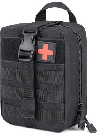 koolehaoda Molle - Bolsa de primeros auxilios vacía para primeros auxilios EMT, bolsa de primeros auxilios IFAK, utilidad táctica para el hogar y actividades al aire libre, suministros médicos (solo