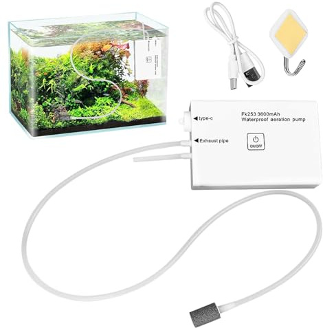 Vattenbubblare för akvarium och fiskdamm | Tyst och justerbar USB-akvariebubbler, tillbehör inomhus utomhus sötvatten bräckt damm