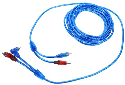 HOODANCOS Câble Audio Rca Double Rca 3 Mètres En Cuivre Pour Accessoires Électroniques Automobiles Installation Facile Système Audio Voiture
