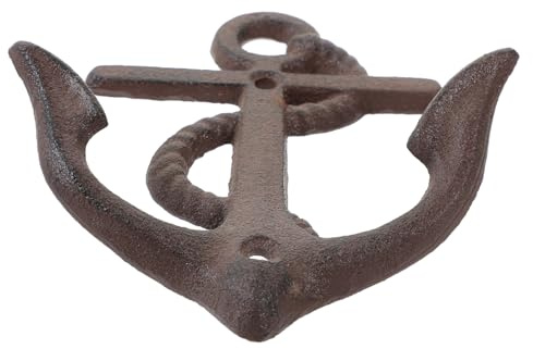VICASKY Gancio in Ghisa Forma Ancora Vintage Gancio Decorativo Da Parete in Ferro Per Appendiabiti e Organizzazione Spazi Decorazione Murale Stile Country Per Casa e Giardino