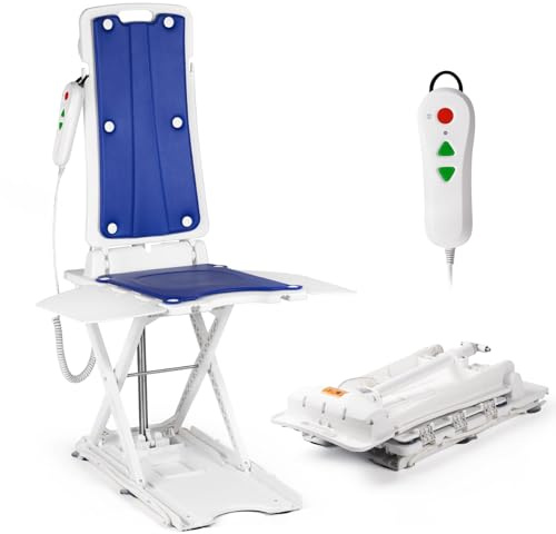 Silla elevadora eléctrica, elevador de baño impermeable para bañera, dispositivo de asistencia para personas mayores y discapacitados, soporta hasta 300 libras, levanta hasta 20 pulgadas