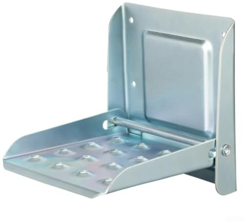 ZWEquipint Scala pieghevole in metallo, 191 x 177 mm, per camion e furgoni, superficie antiscivolo con serratura di sicurezza, adatta per rimorchi e camper