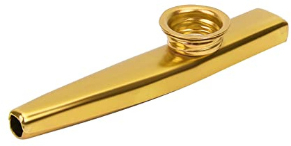 Zerodis Aluminiumlegierung Kazoo, Leicht zu Erlernen Tragbares Musikinstrument, Ideal für Gitarre, Ukulele, Reisebegleiter (GOLD)