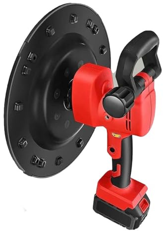 Cazzuola elettrica per cemento, 1680 W, potenza intonacatrice con 4 dischi abrasivi, 6 impostazioni di velocità per malta e finitura delle pareti (2 batterie incluse)