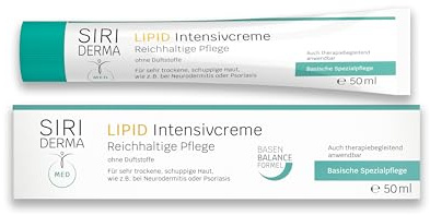 SIRIDERMA LIPID Intensivcreme | Reichhaltige Pflege für extrem trockene & schuppige, sehr empfindliche Haut | Stärkt die Hautbarriere | Ohne Parfum | Vegan (50 ml)