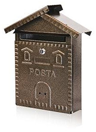 Vigor-Blinky 27342-20 Cassetta per Lettere in Ferro, Forma Casetta, 28x9x35, Antracite