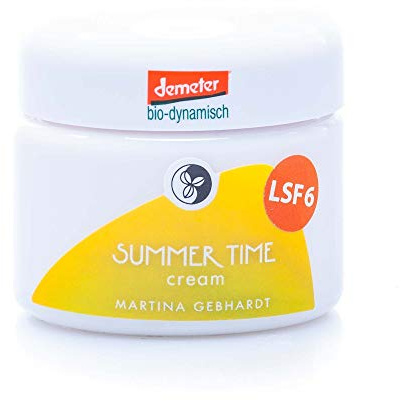 Martina Gebhardt SUMMER TIME Cream (50ml) • Gesichtscreme mit LSF 6 • Für (sonnen-) gestresste & gereizte Haut • Feuchtigkeitscreme Gesicht • Bio-Creme Naturkosmetik