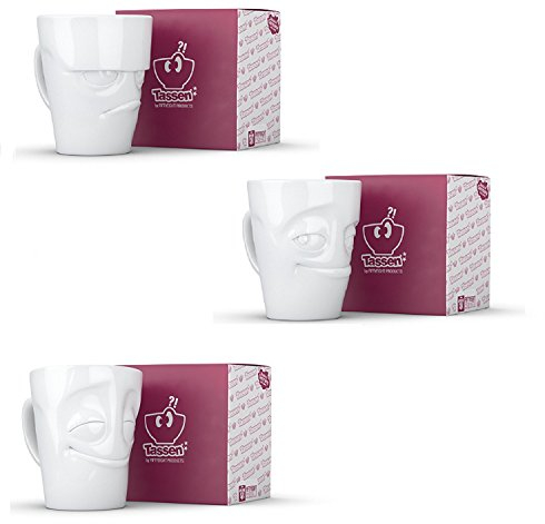 Fiftyeight Henkelbecherset 3-teilig / VERSCHMITZT & VERGNÜGT & GRUMMELIG