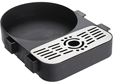Olympia Tropfschale für 5 L Olympia Airpot DL164 (separat erhältlich), Schwarz & Silber, Größe: 40(H) x 260(B) x 205(T)mm, Abnehmbare Tropfschale aus Stahl, Spülmaschinengeeignet, CL049